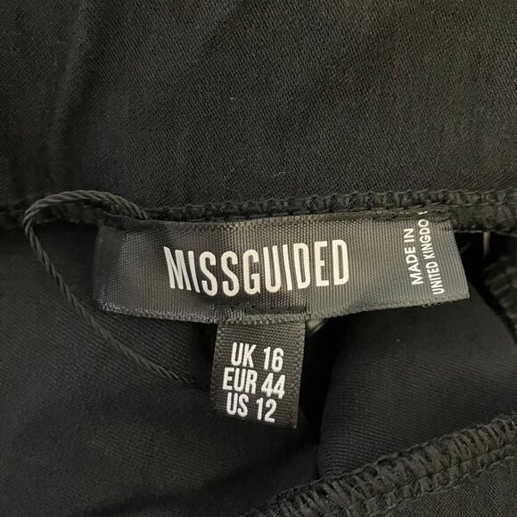 Missguided Womens Black Pleated Tennis Skirt Size 12 Preppy Athletic Schoolgirl - Picture 3 of 5